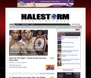 wordpress-cms a sports blog using a wordpress cms, featuring wp e-commerce. Created for a client in Scottsdale, Arizona