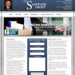 Designed using wordpress, this website was a rush design for Sampair bankruptcy law, an Arizona company