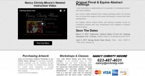 Website designed for artist In Surprise porfolio