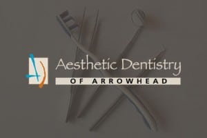 logo for seo web design for dentist aesthetic dentistry of arrowhead
