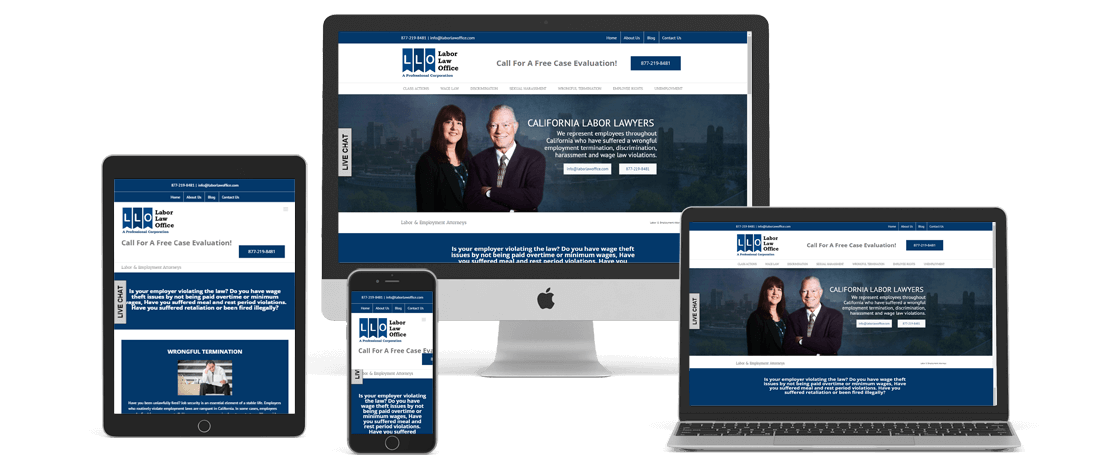 law firm seo web design for labor law office