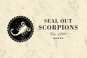 logo for scorpion control services, seal out scorpions