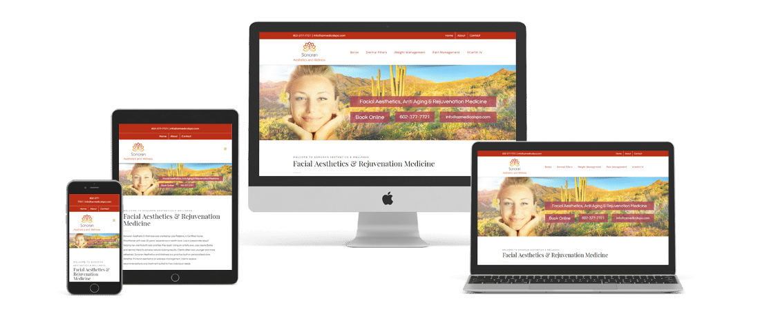 seo designed webpage for sonoran aesthetics and wellness
