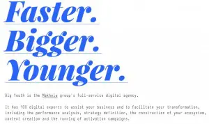 big youth typography letter word fonts